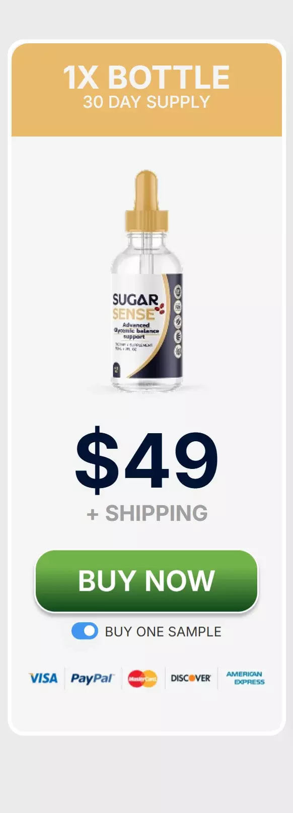 Sugar Sense™ 1 bottle pricing